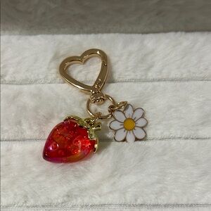 Strawberry and Daisy Key Holder/Bagcharm